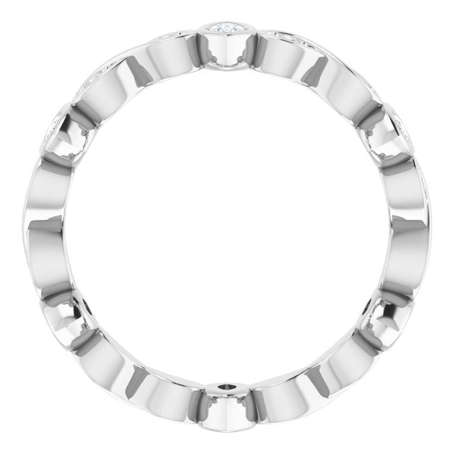 0.70 ct. Bezel Set Marquise & Round Diamond Infinity Design Eternity Band-VIRABYANI